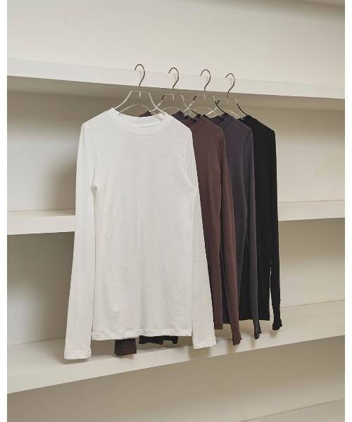 TODAYFUL（トゥデイフル）の「Highgauge Long T-shirts（Tシャツ/カットソー・レディース・ホワイト/バーガンディー/サックスブルー/ブラック・FREE）」の12枚目の写真
