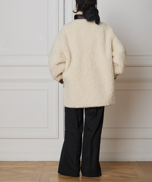 IENA LA BOUCLE リバーシブルファーリーボンディングブルゾン（その他