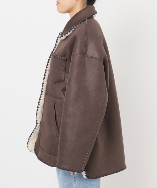 IENA LA BOUCLE（イエナラブークル）の「IENA LA BOUCLE リバーシブルファーリーボンディングブルゾン（その他アウター・レディース・アイボリー・FREE）」の12枚目の写真