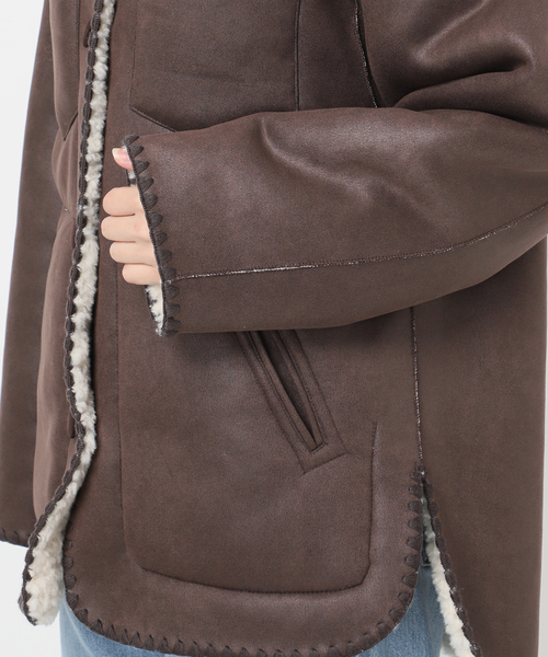 IENA LA BOUCLE（イエナラブークル）の「IENA LA BOUCLE リバーシブルファーリーボンディングブルゾン（その他アウター・レディース・アイボリー・FREE）」の16枚目の写真