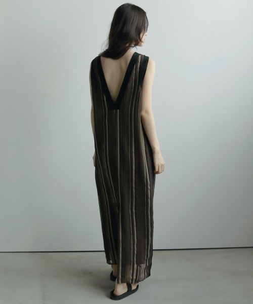 anuke（アンヌーク）の「Sheer Stripe Onepiece（ワンピース）」 - WEAR