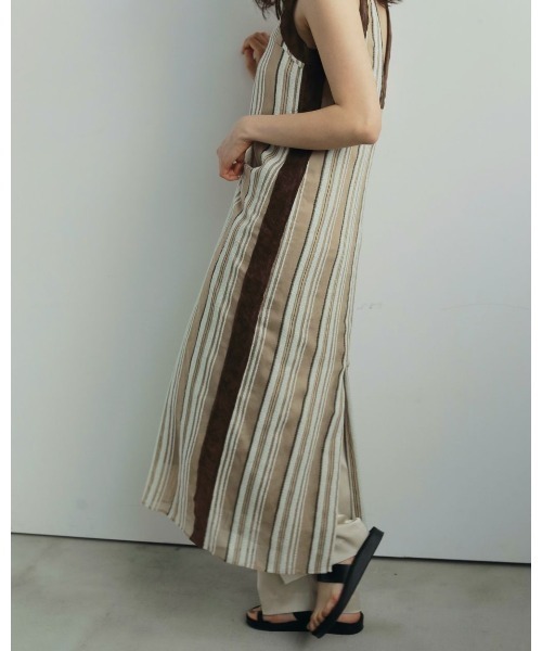 anuke（アンヌーク）の「Sheer Stripe Onepiece（ワンピース）」 - WEAR