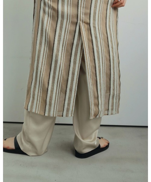 anuke(アンヌーク)の「Sheer Stripe Onepiece(ワンピース・レディース・ブラウン/ベージュ・36inch/38inch)」の8枚目の写真