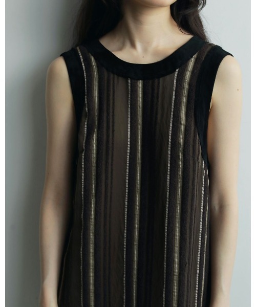 anuke（アンヌーク）の「Sheer Stripe Onepiece（ワンピース）」 - WEAR