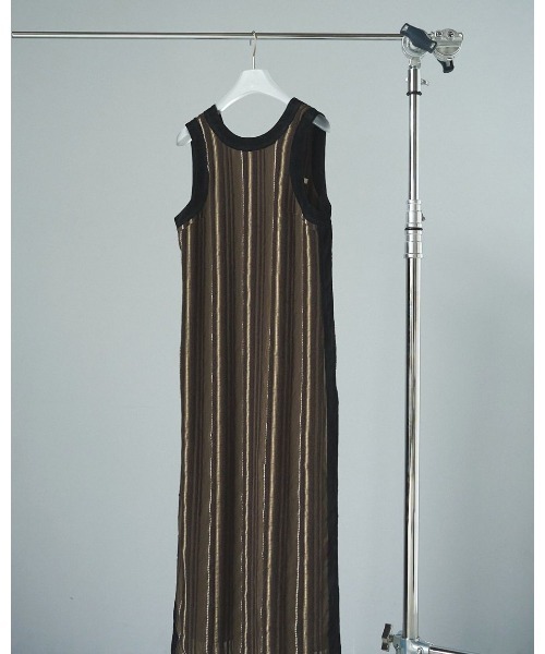 anuke(アンヌーク)の「Sheer Stripe Onepiece(ワンピース・レディース・ブラウン/ベージュ・36inch/38inch)」の18枚目の写真