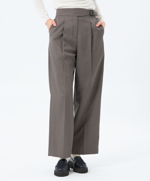 MACKINTOSH PHILOSOPHY（ﾏｯｷﾝﾄｯｼｭ ﾌｨﾛｿﾌｨｰ）の「ハイカウントグルカパンツ（その他パンツ・レディース・チャコールグレー/ベージュ系その他4・38/36/40）」の2枚目の写真