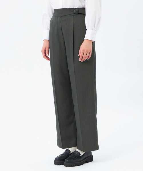 MACKINTOSH PHILOSOPHY（ﾏｯｷﾝﾄｯｼｭ ﾌｨﾛｿﾌｨｰ）の「ハイカウントグルカパンツ（その他パンツ・レディース・チャコールグレー/ベージュ系その他4・38/36/40）」の6枚目の写真