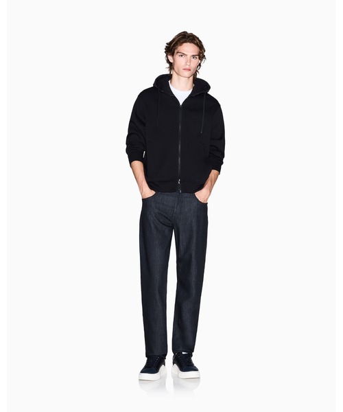 ARMANI EXCHANGE（アルマーニエクスチェンジ）の「【A|X アルマーニ エクスチェンジ】オールオーバーキルティングロゴフード ジップアップスウェットシャツ（スウェット・メンズ・ブラック・SMALL/MEDIUM/LARGE/X-LARGE/X-SMALL）」の5枚目の写真
