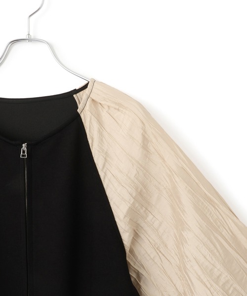 WEB限定】フロントZIPコンビギャザーワンピース（ワンピース）｜ADAM