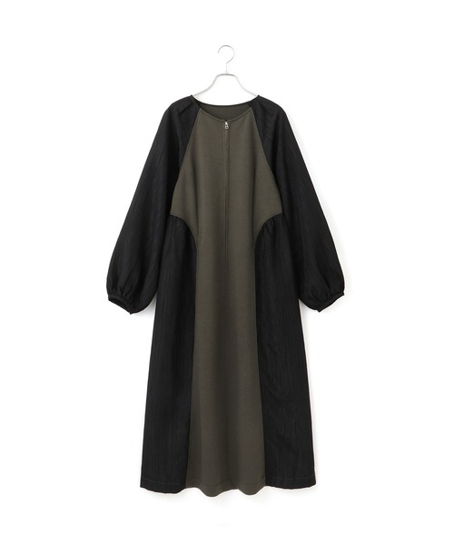 WEB限定】フロントZIPコンビギャザーワンピース（ワンピース）｜ADAM