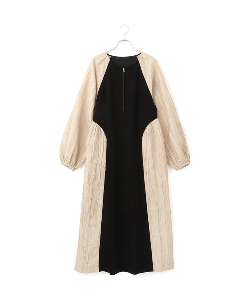 エレツ　ワンドロップ アダム エ ロペ ADAM ET ROPE' フラノシャツカラーZIPオールインワン