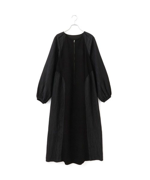 WEB限定】フロントZIPコンビギャザーワンピース（ワンピース）｜ADAM