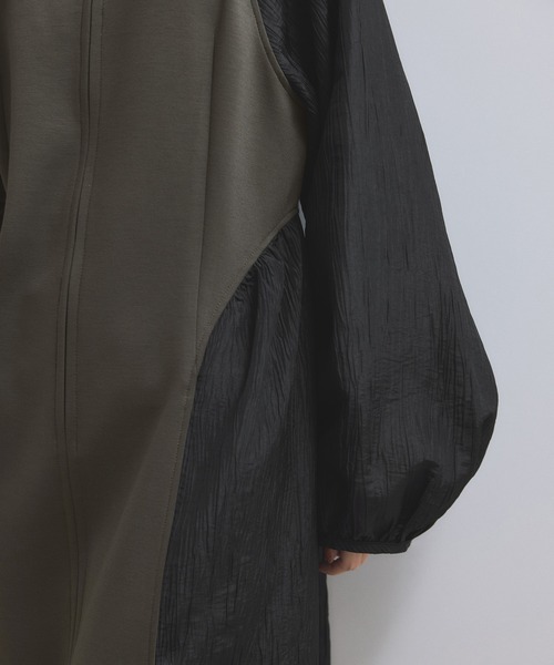 WEB限定】フロントZIPコンビギャザーワンピース（ワンピース）｜ADAM