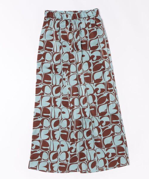 Jines(ジネス)の「アートプリントサテンワイドパンツ(その他パンツ・レディース・オフホワイト/ブルー・38)」の11枚目の写真