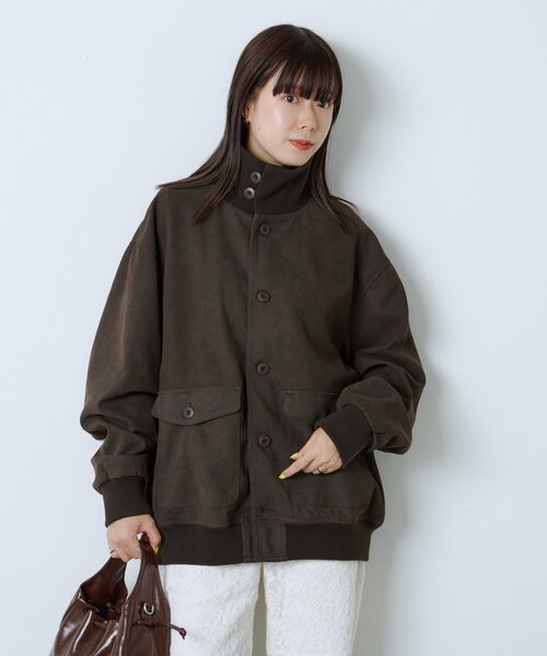 WHIMSIC(ウィムジック)の「【UNISEX/2サイズ展開】A-1 ジャケット(ブルゾン・メンズ・キャメル/ブラウン・2/1)」の3枚目の写真