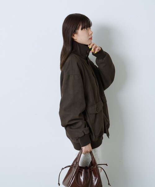 WHIMSIC(ウィムジック)の「【UNISEX/2サイズ展開】A-1 ジャケット(ブルゾン・メンズ・キャメル/ブラウン・2/1)」の4枚目の写真