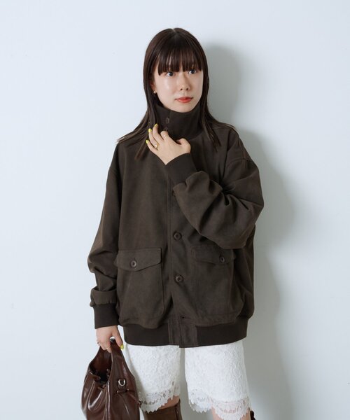 WHIMSIC(ウィムジック)の「【UNISEX/2サイズ展開】A-1 ジャケット(ブルゾン・メンズ・キャメル/ブラウン・2/1)」の5枚目の写真