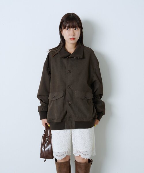 WHIMSIC(ウィムジック)の「【UNISEX/2サイズ展開】A-1 ジャケット(ブルゾン・メンズ・キャメル/ブラウン・2/1)」の10枚目の写真