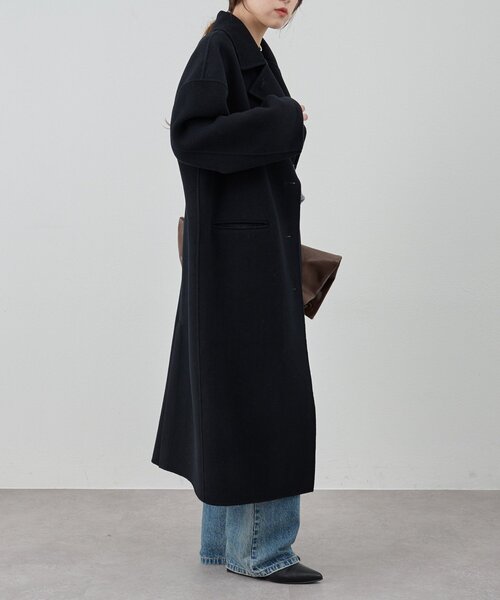 セール】ビッグカラーリバーロングコート（その他アウター）｜SHENERY