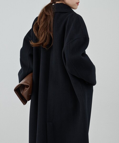 ビッグカラーリバーロングコート（その他アウター）｜SHENERY