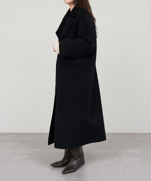 shenery 春ロングコート ビッグカラーリバーロングコート（その他アウター）｜SHENERY