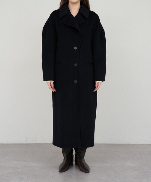 ビッグカラーリバーロングコート（その他アウター）｜SHENERY