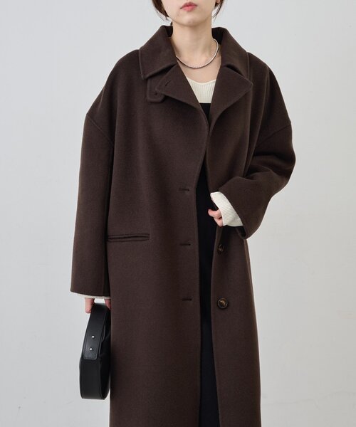 SHENERY（シーナリー）の「ビッグカラーリバーロングコート（その他アウター・レディース・ブラック/モカ/ブラウン/オフホワイト・FREE）」の20枚目の写真