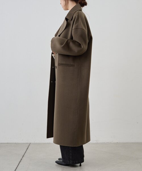 SHENERY（シーナリー）の「ビッグカラーリバーロングコート（その他アウター・レディース・ブラック/モカ/ブラウン/オフホワイト・FREE）」の8枚目の写真