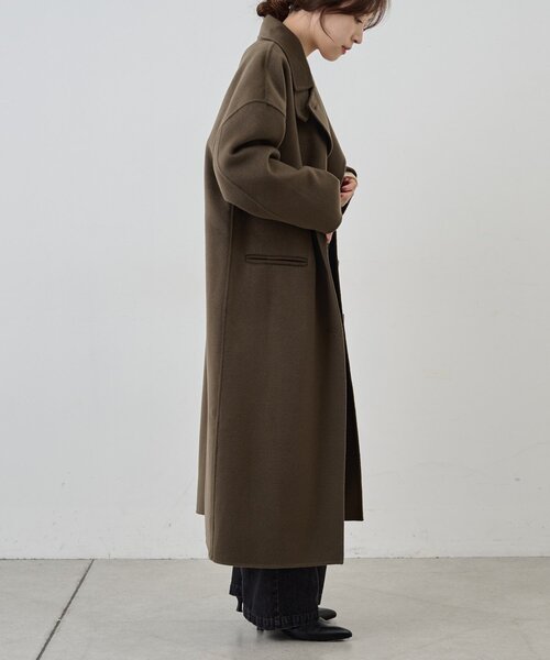 ビッグカラーリバーロングコート（その他アウター）｜SHENERY