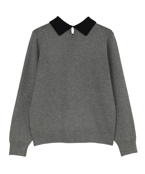 TOKYO SHIRTS（トウキョウシャツ）の「ニット 配色襟付 プルオーバー（ニット/セーター・レディース・ネイビー/チャコール・M/L）」の7枚目の写真