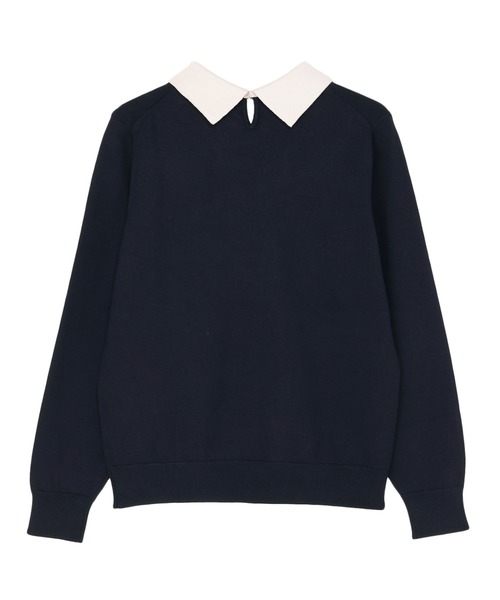 TOKYO SHIRTS（トウキョウシャツ）の「ニット 配色襟付 プルオーバー（ニット/セーター・レディース・ネイビー/チャコール・M/L）」の11枚目の写真