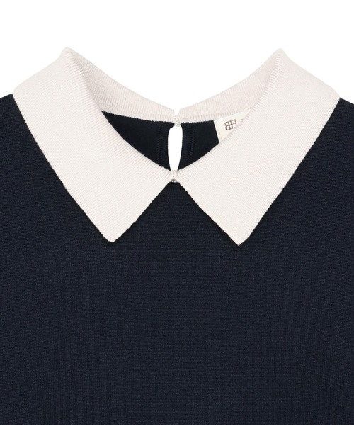 TOKYO SHIRTS（トウキョウシャツ）の「ニット 配色襟付 プルオーバー（ニット/セーター・レディース・ネイビー/チャコール・M/L）」の12枚目の写真