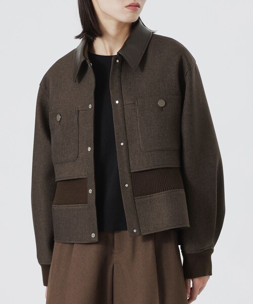 LOVELESS(ラブレス)の「ボンディングブルゾン(ブルゾン・レディース・ブラック/ブラウン系その他5/ホワイト系その他・34/36)」の7枚目の写真