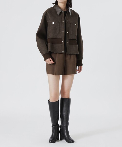 LOVELESS(ラブレス)の「ボンディングブルゾン(ブルゾン・レディース・ブラック/ブラウン系その他5/ホワイト系その他・34/36)」の9枚目の写真