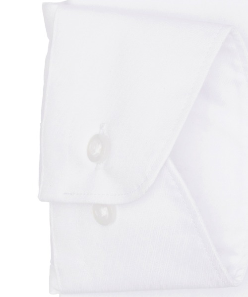 TOKYO SHIRTS（トウキョウシャツ）の「形態安定ノンアイロン ワイド 長袖ビジネスワイシャツ（ビジネスシャツ・メンズ・ホワイト・首回り39cm-裄丈80cm/首回り39cm-裄丈84cm/首回り41cm-裄丈82cm/首回り41cm-裄丈86cm/首回り42cm-裄丈82cm/首回り42cm-裄丈86cm/首回り43cm-裄丈82cm/首回り43cm-裄丈86cm/首回り37cm-裄丈80cm/首回り37cm-裄丈84cm）」の3枚目の写真