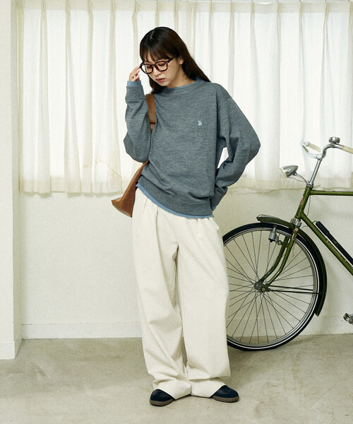 U.S. POLO ASSN.(ユーエスポロアッスン)の「U.S. POLO ASSN./ユーエスポロアッスン 別注 FAKE LAYERED KNIT/フェイク レイヤードニット(限定展開)(ニット/セーター・メンズ・ブラック/ブルー/グレー・LARGE/MEDIUM/SMALL)」の15枚目の写真