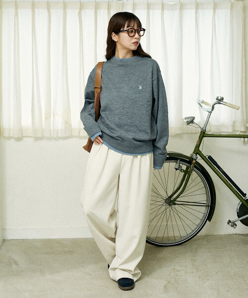 U.S. POLO ASSN.(ユーエスポロアッスン)の「U.S. POLO ASSN./ユーエスポロアッスン 別注 FAKE LAYERED KNIT/フェイク レイヤードニット(限定展開)(ニット/セーター・メンズ・ブラック/ブルー/グレー・LARGE/MEDIUM/SMALL)」の17枚目の写真