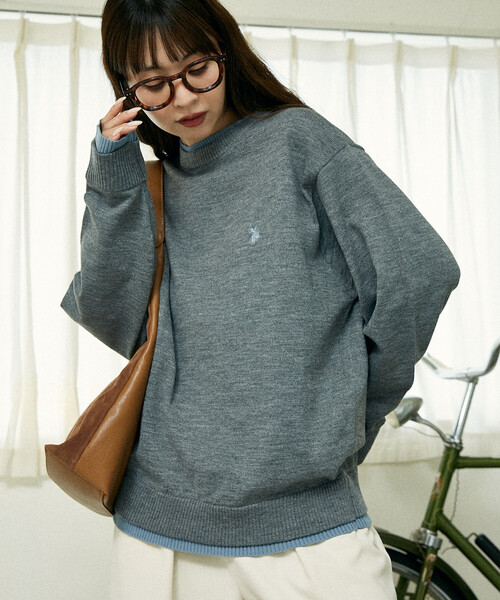 U.S. POLO ASSN.(ユーエスポロアッスン)の「U.S. POLO ASSN./ユーエスポロアッスン 別注 FAKE LAYERED KNIT/フェイク レイヤードニット(限定展開)(ニット/セーター・メンズ・ブラック/ブルー/グレー・LARGE/MEDIUM/SMALL)」の19枚目の写真