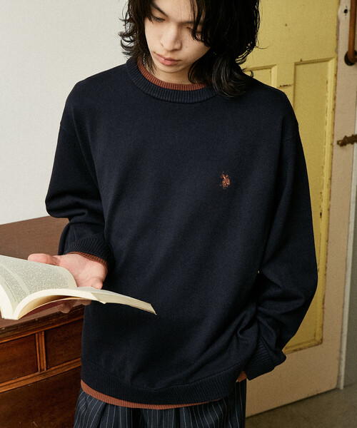 U.S. POLO ASSN.(ユーエスポロアッスン)の「U.S. POLO ASSN./ユーエスポロアッスン 別注 FAKE LAYERED KNIT/フェイク レイヤードニット(限定展開)(ニット/セーター・メンズ・ブラック/ブルー/グレー・LARGE/MEDIUM/SMALL)」の20枚目の写真