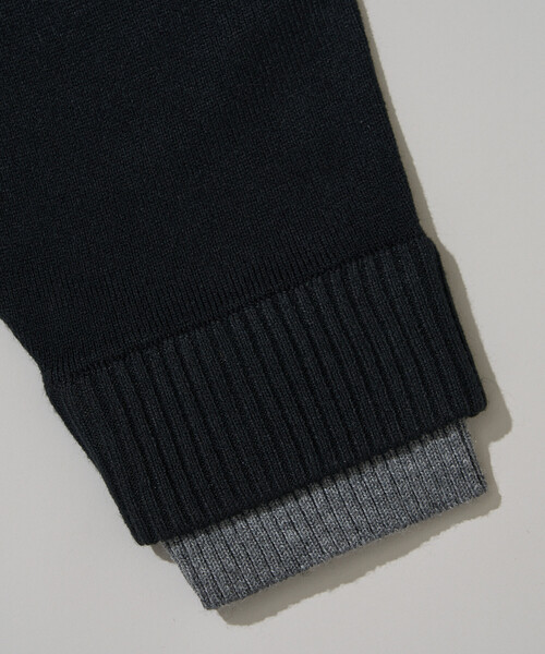 U.S. POLO ASSN.(ユーエスポロアッスン)の「U.S. POLO ASSN./ユーエスポロアッスン 別注 FAKE LAYERED KNIT/フェイク レイヤードニット(限定展開)(ニット/セーター・メンズ・ブラック/ブルー/グレー・LARGE/MEDIUM/SMALL)」の9枚目の写真