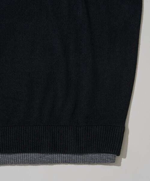 U.S. POLO ASSN.(ユーエスポロアッスン)の「U.S. POLO ASSN./ユーエスポロアッスン 別注 FAKE LAYERED KNIT/フェイク レイヤードニット(限定展開)(ニット/セーター・メンズ・ブラック/ブルー/グレー・LARGE/MEDIUM/SMALL)」の10枚目の写真