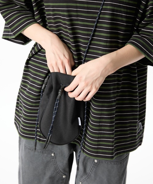 meltum(メルタム)の「CORDURA DRAWSTRING BAG(ボディバッグ/ウエストポーチ・メンズ・ブラック×ブルー/ブラック/ブラック×グレー・FREE)」の20枚目の写真