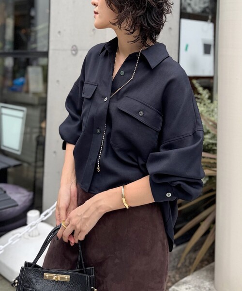 ウォッシャブルウール混ビエラショートシャツ（シャツ/ブラウス