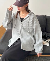DISCOAT（ディスコート）の「【AW先行予約/ユニセックス】Wジップニットフーディ（パーカー・メンズ）」