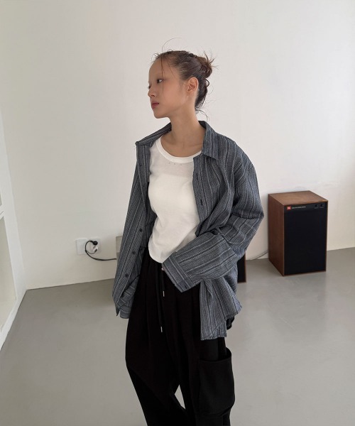 4INT.(フォイント)の「【UNISEX】カーゴ ストリング スウェット ワイド パンツ(カーゴパンツ・レディース・ライトグレー/ブラック/カーキ/グレー・FREE)」の10枚目の写真