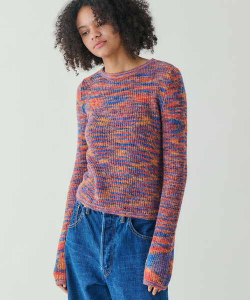 RYE TENDER（ライテンダー）の「RYE TENDER | 長袖 ニットプルオーバー WOMEN（ニット/セーター・レディース・ブルー系その他/グリーン系その他/オレンジ系その他・0）」の15枚目の写真