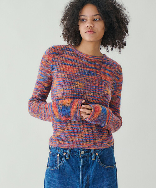 RYE TENDER（ライテンダー）の「RYE TENDER | 長袖 ニットプルオーバー WOMEN（ニット/セーター・レディース・ブルー系その他/グリーン系その他/オレンジ系その他・0）」の16枚目の写真