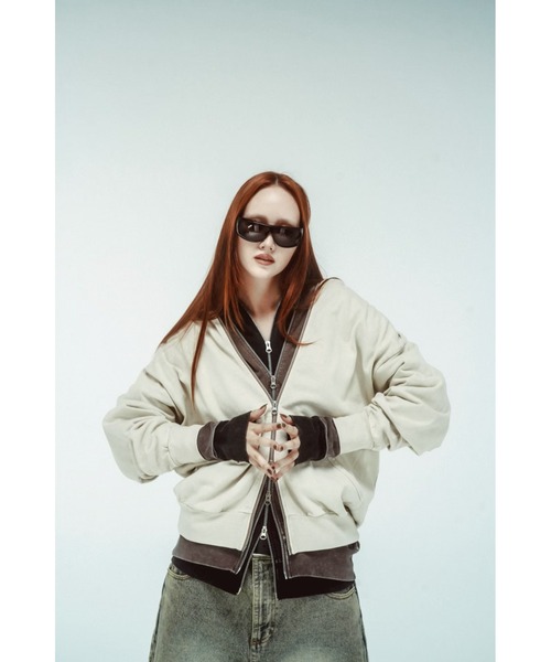 Neutral Untitled（ニュートラルアンタイトルド）の「ZIP HOODIE（パーカー・メンズ・ブラック/グレー/ホワイト・MEDIUM/LARGE/X-LARGE）」の11枚目の写真