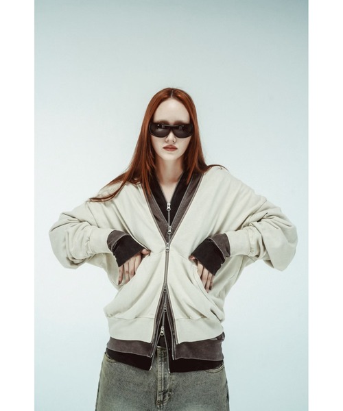 Neutral Untitled（ニュートラルアンタイトルド）の「ZIP HOODIE（パーカー・メンズ・ブラック/グレー/ホワイト・MEDIUM/LARGE/X-LARGE）」の12枚目の写真