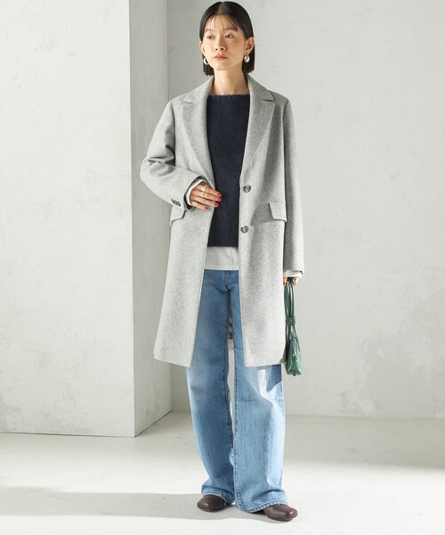 SHIPS（シップス）の「ロイヤル ジーロン チェスター コート（チェスターコート・レディース・ネイビー/ベージュ系/ブラウン系/グレー/ベージュ/ナチュラル/ライトブラウン・36/38）」の15枚目の写真